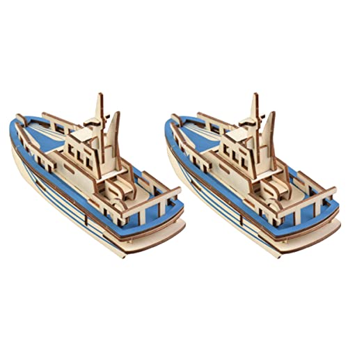 ibasenice 2 Stücke Kinder Puzzle Spielzeug Kreative Holz Lifeboat Montieren Spielzeug Kinder Puzzle Spielzeug von ibasenice