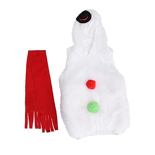 ibasenice 2-Teiliges Set Weihnachtskostüm Kinderkleider kinderkleidung Weihnachtself-Kostüm Schneemann-Anzug weihnachtskleider verkleiden Schneemann Verkleidet Kostüm Kaschmirimitat Weiß von ibasenice