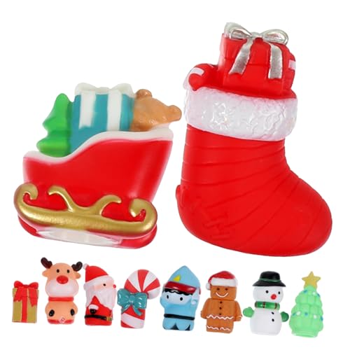 ibasenice 20 STK Weihnachts- Pädagogische Fingerpuppen Weihnachtliche Fingerpuppen Für Kinder Urlaub Fingerpuppen Weihnachtsmannpuppen Weihnachtspuppen Für Kinder Spielzeuge Vinyl von ibasenice