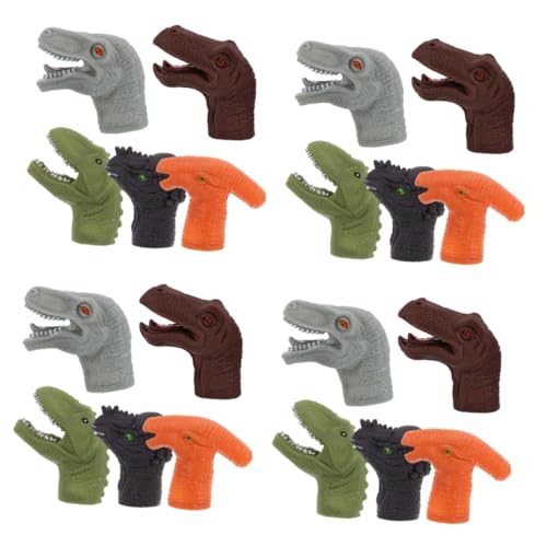 ibasenice 20 Stück Dinosaurier Fingerpuppen Spielzeug Tiere Handfingerpuppe Fingerpuppen Für Kleinkinder Tierfiguren Fingerspielzeug Bezaubernde Fingerpuppen Cartoon Fingerpuppen von ibasenice