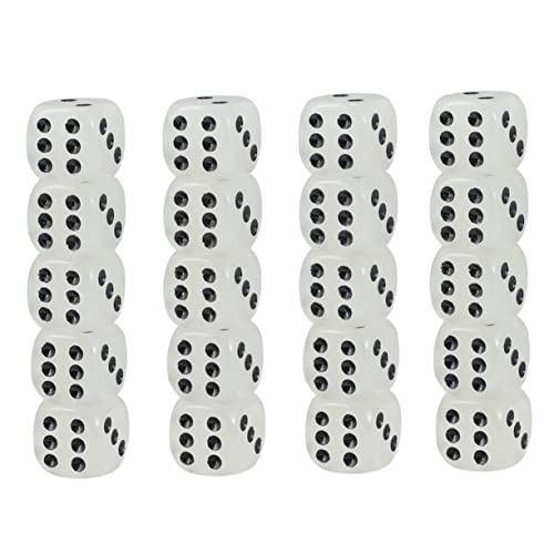 ibasenice 20 Stück Leuchtende Würfel partyspiel Six-Sided dice Table Game dice Tischspielwürfel Spiel Würfel Paar Würfelspiel Unterhaltung 6-seitiger Würfel Punktwürfel Würfel Acryl von ibasenice