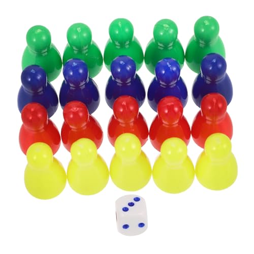 ibasenice 20 Stück Tischwürfelspiel Plastikschachfiguren Kleine Schachfiguren Schachbrett Spielzeug Kunststoff Brettspiel Figuren Schachfiguren Set Brettspiele Bauern Zubehör für Brettspiele von ibasenice