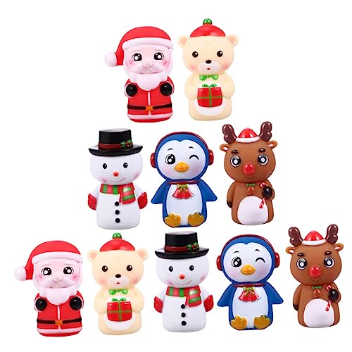 ibasenice 20 Stück Weihnachts Fingerpuppe Weihnachtsmann Fingerpuppe Weihnachts Fingerpuppe Weihnachts Fingerspielzeug Fingerpuppen Für Kinder Fingerpuppe Weihnachts Badespielzeug von ibasenice