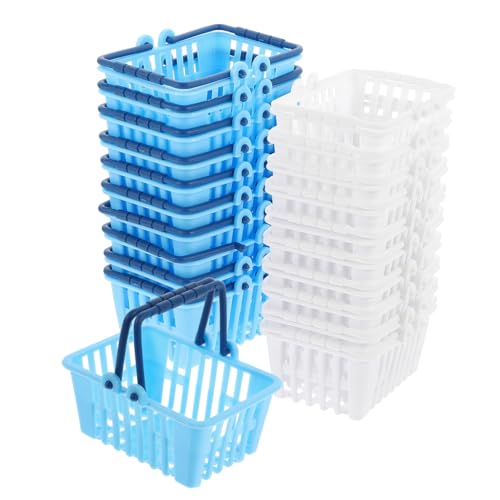 ibasenice 20St Einkaufskorb Miniatur Storage Baskets Children Toys einkaufkorb Shopping Basket Mini körbe kleine Körbchen für Desktop-Dekorationen Einkaufskörbe Plastik von ibasenice