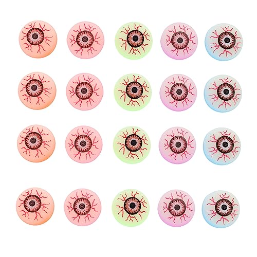 ibasenice 20St Eye Hüpfball Kinderspielzeug halloween kid toys Augäpfel zum Basteln Halloween-Augen Spielzeuge Halloween Augäpfel Requisiten Gruselige Augen-Requisiten Plastik von ibasenice