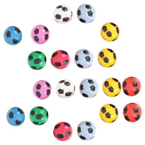 ibasenice 20St Flummi stringy balls gummiball Spielzeugball Mini-Sportbälle Schaumstoff-Fußbälle Mini-Hüpfbälle Mini-Fußball Hüpfbälle Masse Hüpfbälle für Kinder Synthesekautschuk von ibasenice