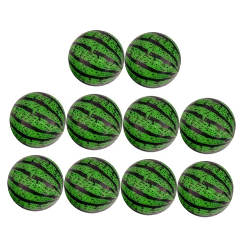 ibasenice 20St Hüpfender Ball Pool Toys for hühner spielsachen für draußen flummiset Water Globes Springender Ball der Wassermelone Wassermelonen-Hüpfbälle Plastik Green von ibasenice