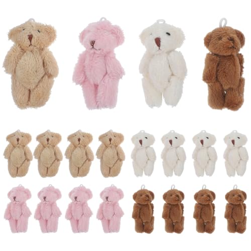 ibasenice 20St Mini-Plüschbär sammlerstücke stofftiere schlusselketten Soft Toy Geschenkdekoration Miniaturbärenfiguren Miniaturbären für die Babyparty kleines Bärenstofftier PP Baumwolle von ibasenice