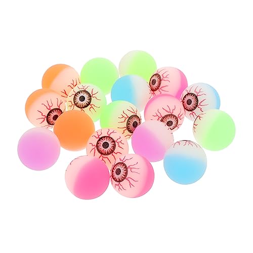 ibasenice 20st Eye Hüpfball Schwimmbad Glühen Blase Matschig Kleinkinder Stuffer Sonnenbrille Halloween- Leuchtstäbe Gif Im Freien Halloween-requisitenaugen Tasche Plastik von ibasenice