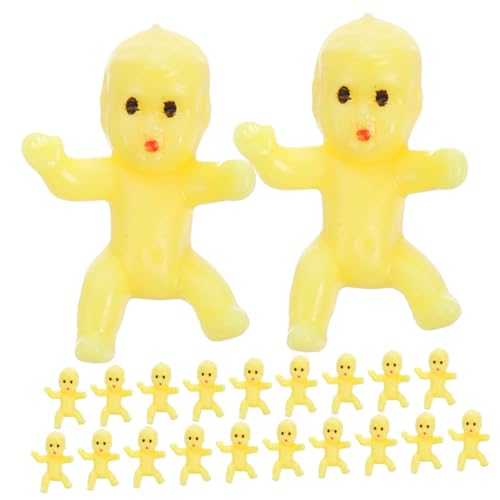 ibasenice 20st Mini- -eiswürfel Babyspielzeug Einladungen Zur Babyparty Badespielzeug Für Babys Kleinkinder Babyparty-Spiele Dekorationen -dusche-Boxen Bad Plastik Yellow von ibasenice