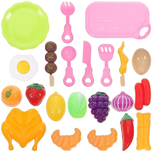 ibasenice 23St Simuliertes Obst und Gemüse kinderküche Kitchen kinderknallzeug Lebensmittel Children Toys Obstspielzeug für Spielküchenzubehör Bildungsspielzeug Abs von ibasenice