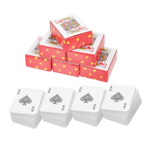 ibasenice 24 Sätze Mini-Spielkarten Reise-minispielkarten Tragbare Spielkarten Mini-pokerkarten Kleines Pokerspiel Kleine Spielkarten Kleine Pokerkarten Reisedeckkarten Beschichtetes Papier von ibasenice