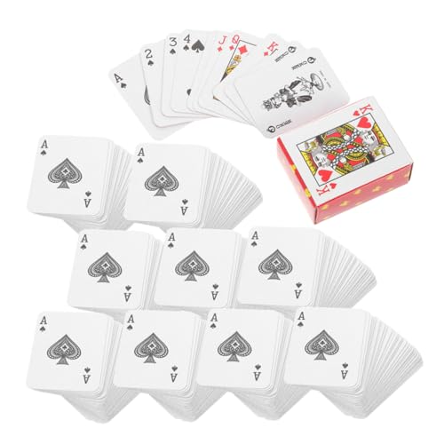 ibasenice 24 Sätze Mini-Spielkarten kleine Karten Mini-Kartenspiel Miniatur-Pokerkarten Reise Spielkarten Taschenformat Spielkarten Partygeschenke Kartendeck beschichtetes Papier von ibasenice