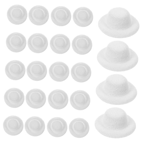 ibasenice 24 Stück Teiliges Mini Filz-topfhüte Kleine Partyhüte für Bastelprojekte Puppenzubehör Weihnachts Festtagsdekorationen in Weiß ibasenice 24 Stück Teiliges Mini Filz-topfhüte Kleine Partyhüte für Bastelprojekte Puppenzubehör Weihnachts Festtagsdekorationen in Weiß von ibasenice