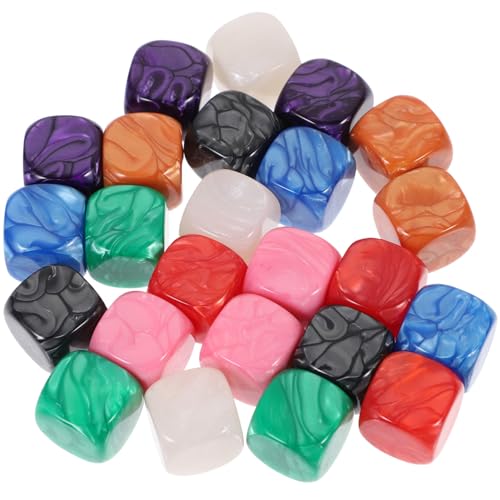 ibasenice 24St Leere Würfel Leerzeichen Flauschige Würfel fürs Auto würfel würfel Würfelbecher Spiel farbwürfel Colour Cube dice Set würfel DIY versorgung Acryl Würfel maßgefertigte Würfel von ibasenice