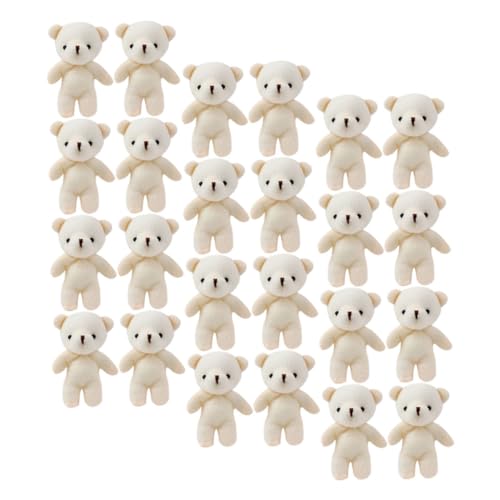 ibasenice 24St Mini-Plüschbär kleine teddybären bär anhänger Mini Bär für Dekoration Mini Bär Schlüsselring DIY Bärenanhänger kleine Bärenspielzeuge entzückender Bärenanhänger PP Baumwolle von ibasenice