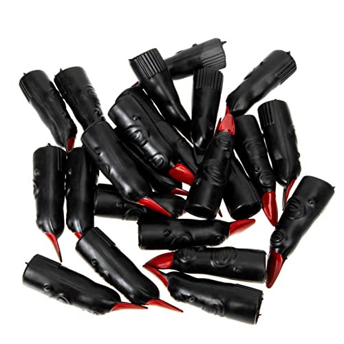 ibasenice 24St gefälschte Gesicht zehn Nägel FALSCH Zombie-Finger Halloween Finger Halloween Scherzartikel Halloween-Nagelkunst Schwarze Hexenfinger Partyzubehör Plastik Black von ibasenice