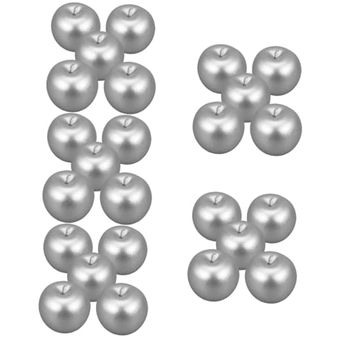 ibasenice 25 STK Simulationsfruchtmodell Dekorationsobst Schaufensterdekoration küchendekoration falsches Obst dekoratives Apfelmodell gefälschte Äpfel Layout-Szenendekor Poly-Drache Silver von ibasenice