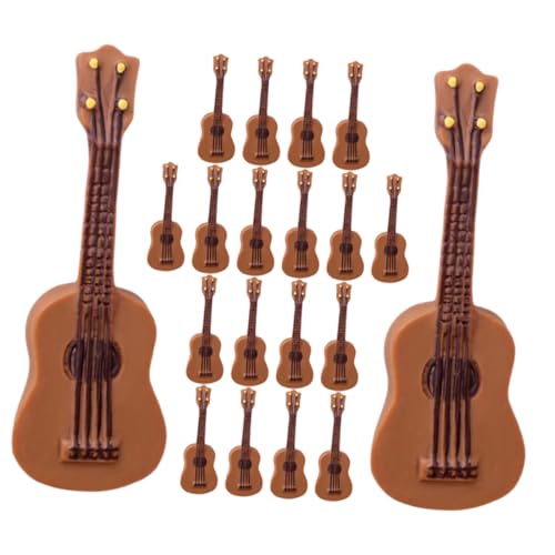 ibasenice 25 Stücke Mini Gitarre Spielzeug Musikinstrument Modelle für Puppenhaus Lebensechte Dekorative Miniatur Gitarre Ornament von ibasenice