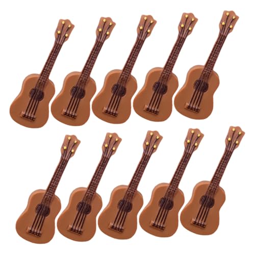 ibasenice 25 Stück Gitarrenmodell Mini Hauszubehör Mini Gitarre Dekor Mini Dekoration Puppenhaus Mini Gitarre Puppenhaus Dekore Puppenhaus Versorgung Miniatur Puppenhaus von ibasenice