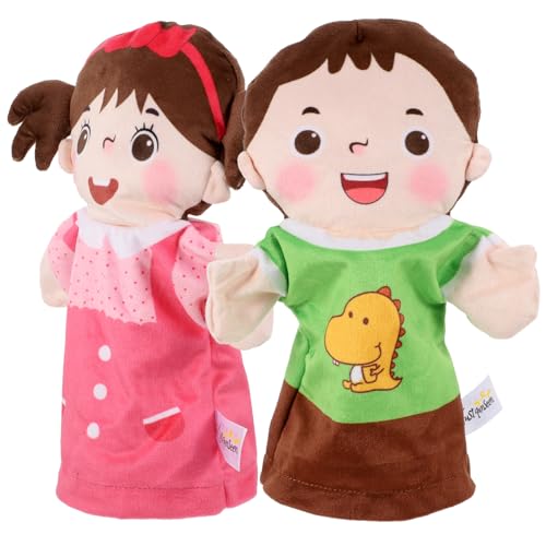 ibasenice 2St Charakter-Handpuppe Kleinkindspielzeug Papa-Puppe Fingerpuppe interaktive Puppen entwicklung Toy Dolls Handspielzeug zum Selbermachen Kinderfigur Marionette PP Baumwolle von ibasenice