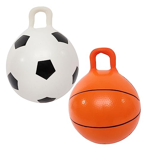 ibasenice 2St Flummi Kind hüpft aufblasbarer Völkerball Sport pufferball Basketbal aufnäher Fussball ausstecher Fussball Übungsball Kinderversorgung Hüpfbälle für PVC von ibasenice