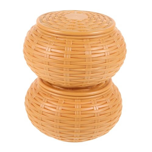 ibasenice 2St GEH in die Schachbox Brettspiel Aufbewahrung Schachfiguren Schach Steine Halter Go Spielsteine Halter Schach Jar Zubehör für Brettspiele Schach Fall Harz Khaki von ibasenice