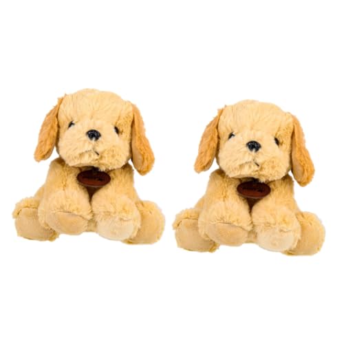 ibasenice 2St Golden Retriever Welpenpuppe Plüschspielzeug für Hunde Dogman-Spielzeug Kinder Party wohnungsdeko Kinderspielzeug Plüschtier Party-Plüsch-Hundeschmuck Hund Stofftiere von ibasenice