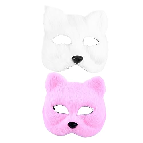 ibasenice 2St Maske pelzig Tier Ratte Fuchs halloween mask hallowen masks scary mask eye mask augenabdeckung augenklappen eyemask eyepatch Halloweenkostüm Rohlinge basteln Flanell von ibasenice