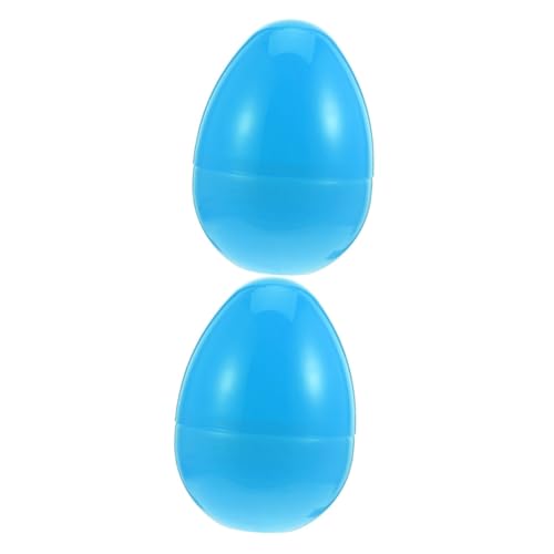 ibasenice 2St Osterdeko-Eier Osterspielzeug für Kinder gefälschte Eier Ostereier leer große Ostereier easter egg decoration ozdoby wielkanocne dekoratives Osterei leichtes Osterei Heu Blue von ibasenice