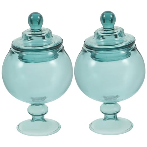 ibasenice 2St Puppenhaus Bonbonglas Dekor DIY vorgetäuschtes Glas Küchenzubehör für Puppenstuben Mini-Snack-Modell Miniatures glasgefäß Miniatur-Bonbongläser für zu Hause Miniaturglas von ibasenice