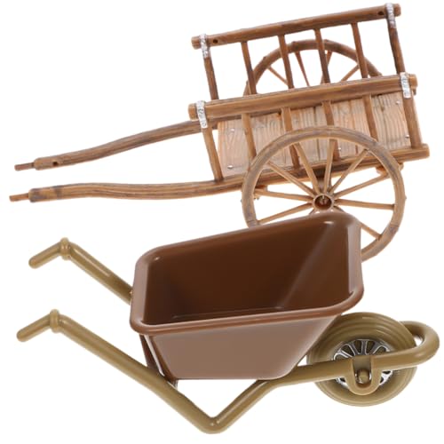 ibasenice 2St Simulationswagen Miniaturen Auto Puppenwagen Mini- -Essen Bausätze kinderspielzeug spielzeugwagen kleines Trolley-Modell Wagenspielzeug für Abs von ibasenice