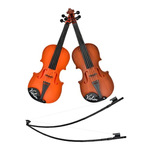 ibasenice 2St Violine Spielzeug Schmuck für eine Aufführungsgeige Geigenfiguren Violine Foto-Requisite Musikinstrument für Kinder Musikspielzeug Kindergeige Miniatur-Geigenstütze Plastik von ibasenice