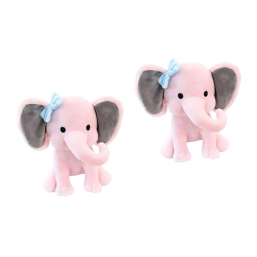 ibasenice 2st Beschwichtigungstuch Plüsch Mädchen Kuscheltiere -stofftier Kuscheltiere Babypuppe Für Frauen Babys Puppen Babyspielzeug Stofftier Elefant Kuscheltiere Für Babys Rosa von ibasenice