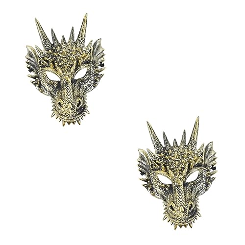 ibasenice 2st Drachenmaske Maskerade Drachen-cosplay-maske Mittelalterliche Fantasy-masken Opernmaske 3d-tiermaske Halloween-party-kostümmaske Tierische Maske Tiergesichtsmaske Krähe Plastik von ibasenice