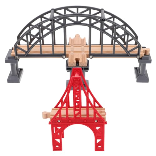 ibasenice 2st Eisenbahnspielzeug Brücke Zug Zubehör Zug Eisenbahn Zubehör Schneeflockenstab Mini- Beleuchtetes Spielzeugstab Für Eisenbahngleise Holz von ibasenice