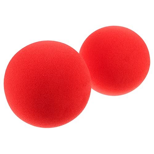 ibasenice 2st Fake Res Nose Wasserball Foam Sports Balls Schaumstoffbälle Clown Rote Nase Comedy Sponge Ball Small Sponge Ball Clownkostüm Verkleiden Dekorationen Muster Schwamm Kind von ibasenice