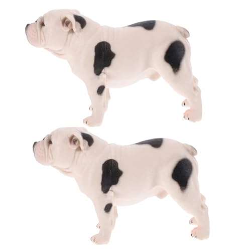 ibasenice 2st Hundehandwerk Hundefotoverzierung Tiermodell Realistischer Hund Hundefigur Realistisch Cartoon-Hund-Figur Modell Für Kleine Hunde Desktop-hundedekoration Simulationshund PVC von ibasenice