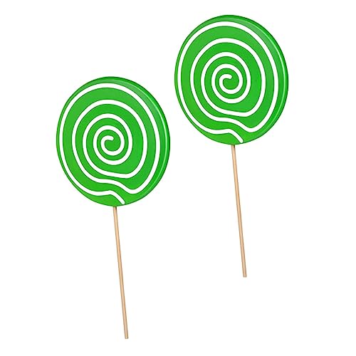 ibasenice 2st Lutscher Spielzeug Fotografie-lutscher-stütze Lollipop-Fotografie-Requisite Dekoratives Lollipop-Modell Lutscher-partygeschenke Fake-Food- -Requisite Kinderspielzeug Holz von ibasenice