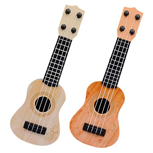 ibasenice 2st Mini-Ukulele Gitarre Nachgemachtes Gitarrenspielzeug Ukulele- Für Die Frühe Bildung Kinderinstrument Gitarre Für Anfänger Kindergitarrenmodell Plastik von ibasenice