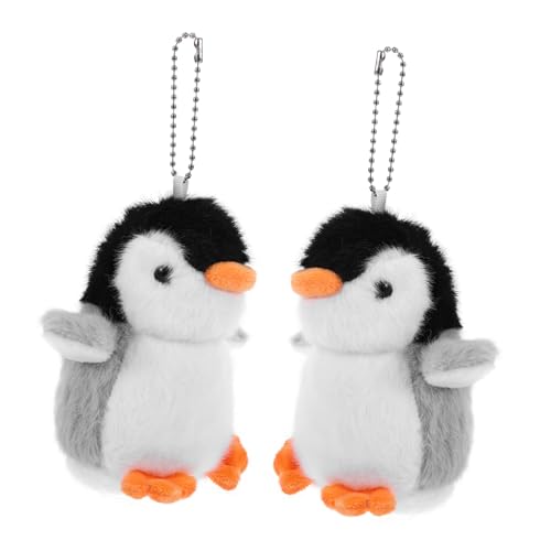 ibasenice 2st Pinguin- -anhänger Rucksack Gefüllter Schlüsselanhänger Rucksack-tiere-anhänger Pinguin Stofftier Gefüllte Schlüsselanhänger Süßer Schlüsselanhänger Plüsch von ibasenice