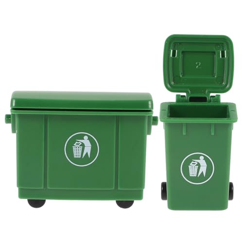 ibasenice Sanitär Eimer 2st Puppenhaus-mülleimer Simulierter Mülleimer Mini-hausbedarf Mülleimer Figur Sandtisch Mülleimer Puppenhaus Mülltonne Sortieren Spiel Zum Sortieren Von Müll Plastik Green von ibasenice