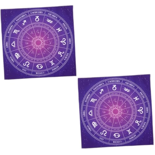 ibasenice 2st Tarot-tischdecke Weissagung Wandteppich Altar-Tarot-kartentuch Tarot Altartuch Tarot Tisch Abdeckung Pentagramm-tischdecke Wicca-zubehör Und Werkzeuge Tischläufer Polyester von ibasenice