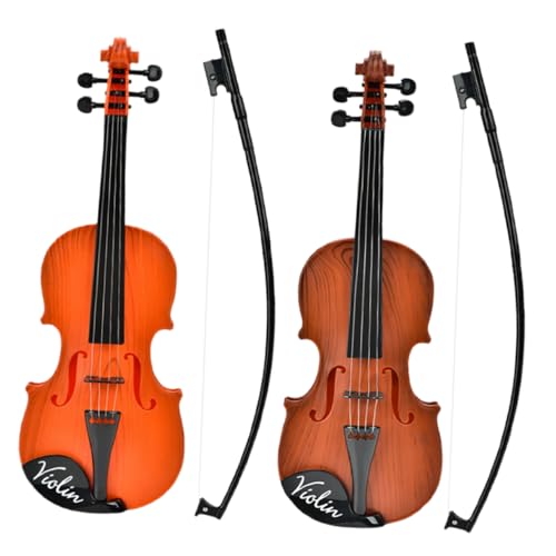 ibasenice 2st Violine Spielzeug Realistische Violine Dekorative Geige Violine Foto-Requisite Akustische Violine Exquisites Geigenmodell Geige Für Anfänger Geigenspielzeug Für Kinder Plastik von ibasenice