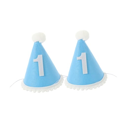 ibasenice Baby Geburtstag Kappe 2pcs Jungen und Mädchen Erwachsene Geburtstag Party Hut Geburtstag Zahlen Foto Prop von ibasenice