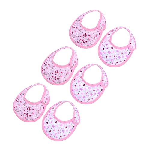 ibasenice 3 Lätzchen für Puppenkleidung Zubehör 18 Puppenkleider und Accessoires sabbernde Lätzchen Abs Puppen Kleidung Puppen Klamotten Puppenlätzchen Esslätzchen für Babypuppen Stoff Rosa von ibasenice