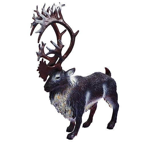 ibasenice 3 STK Rentier-Modell Weihnachtsdeko Hirsch Hirschstatuen Und Figuren Rentier Gefüllte Puppe Wassertischspielzeug Desktop-Spielzeug Tierische Tischfigur Hirsch Figur Plastik Coffee von ibasenice