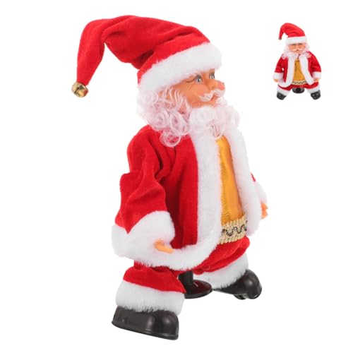 ibasenice 3 STK Weihnachtsmann singende Puppe für Kinder Musik Santa Puppe interessante Puppe Entzückende Puppe kuschelig bescherung Weihnachten Toy Puppendekoration elektrische Puppe Stoff von ibasenice