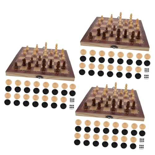 ibasenice 3 Sätze 3 Internationales Schach Magnetisches Schach Intelligenz Schach Interaktive Spiele Für Kinder Magnetisches Reiseschach Magnetische Schachfaltung Brown Hölzern von ibasenice