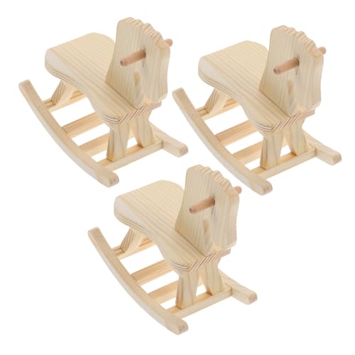 ibasenice 3 Sätze DIY Holzpferd für kinderspielzeug Kid Toys Children Toys Bildungsspielzeug Rätsel Modellspielzeug zum Zusammenbauen hölzernes 3D-Puzzle-Modell von ibasenice